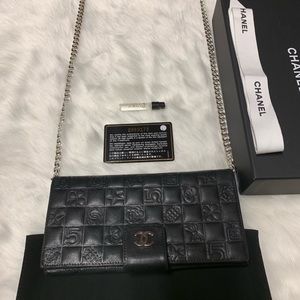 Chanel Lambskin Quilted Wallet shoulder bag
